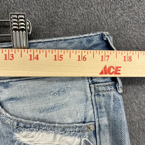 Abercrombie & Fitch Boyfriend Shorts Womens 8 Distressed Denim Low Rise Casual - Picture 6 of 14